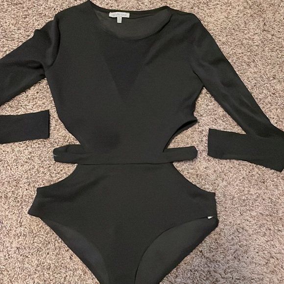 Charlotte Russe Tops - black mesh body suit